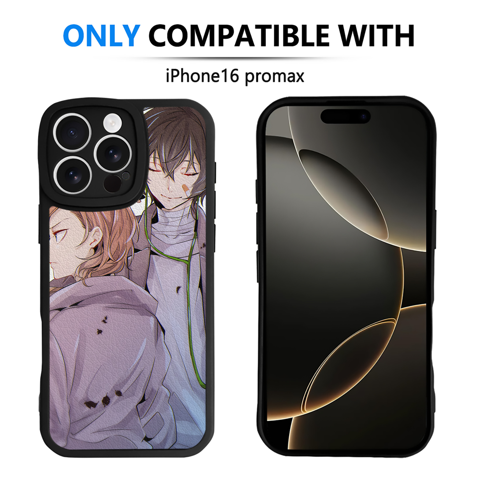 （画像用） 文豪ストレイドッグス Bungo Stray Dogs 【iPhone 16シリーズ対応】シリコンスマホケース（レザー調） 材質：シリコン